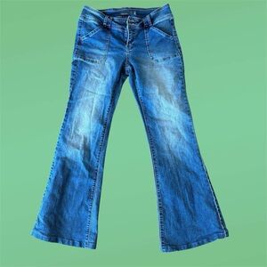Indigo rising bootcut jeans
